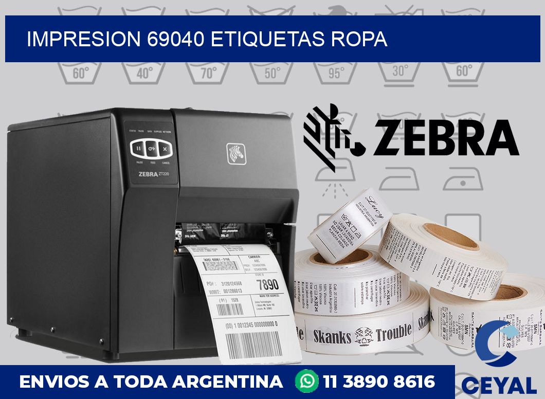 impresion 69040 etiquetas ropa