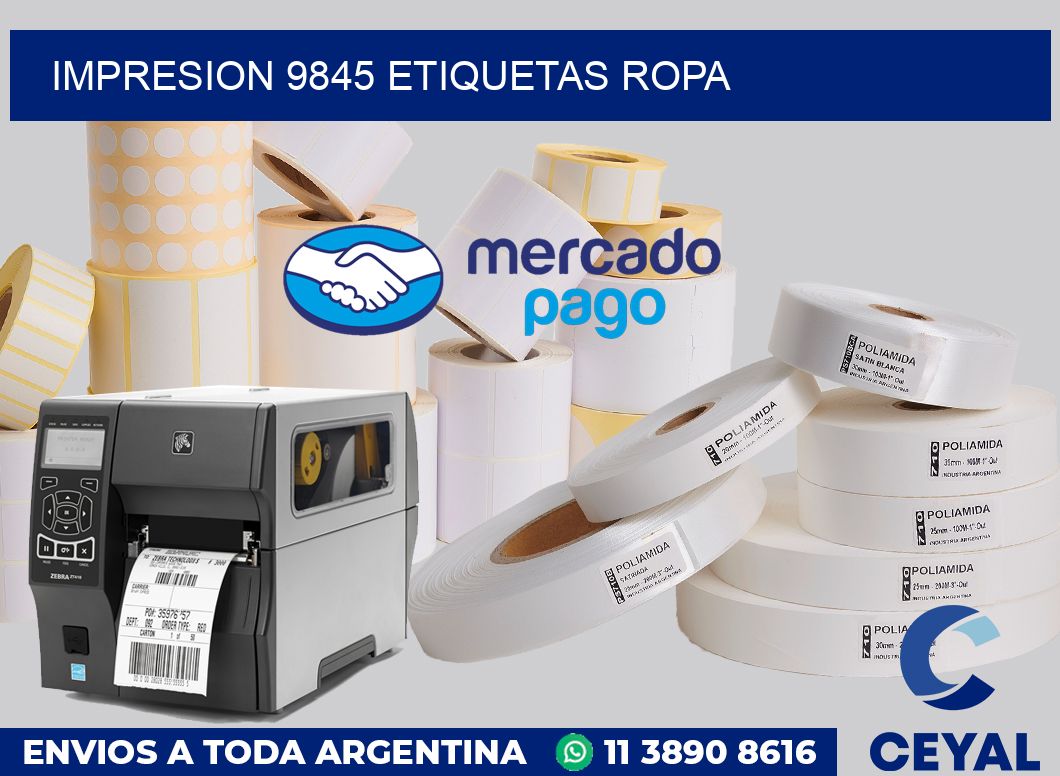 impresion 9845 etiquetas ropa