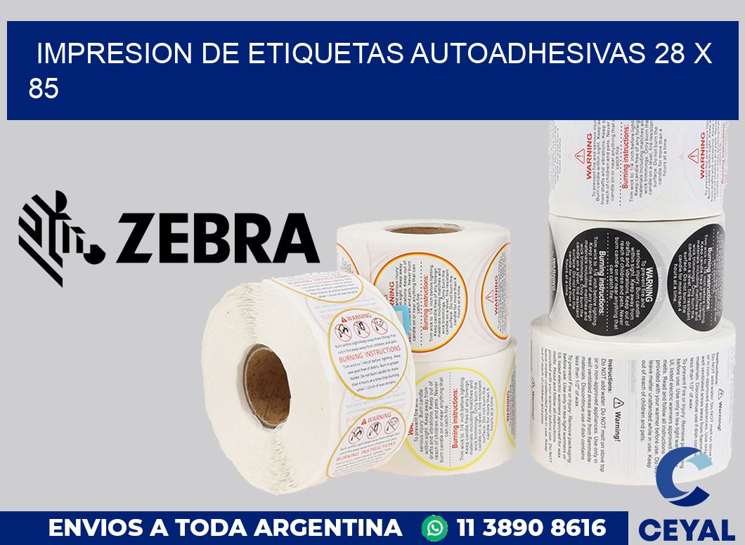impresion de etiquetas autoadhesivas 28 x 85