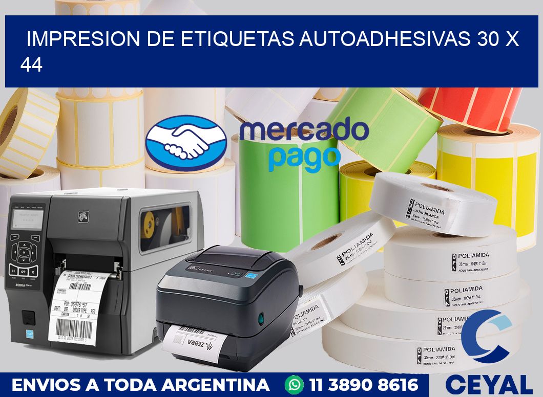 impresion de etiquetas autoadhesivas 30 x 44