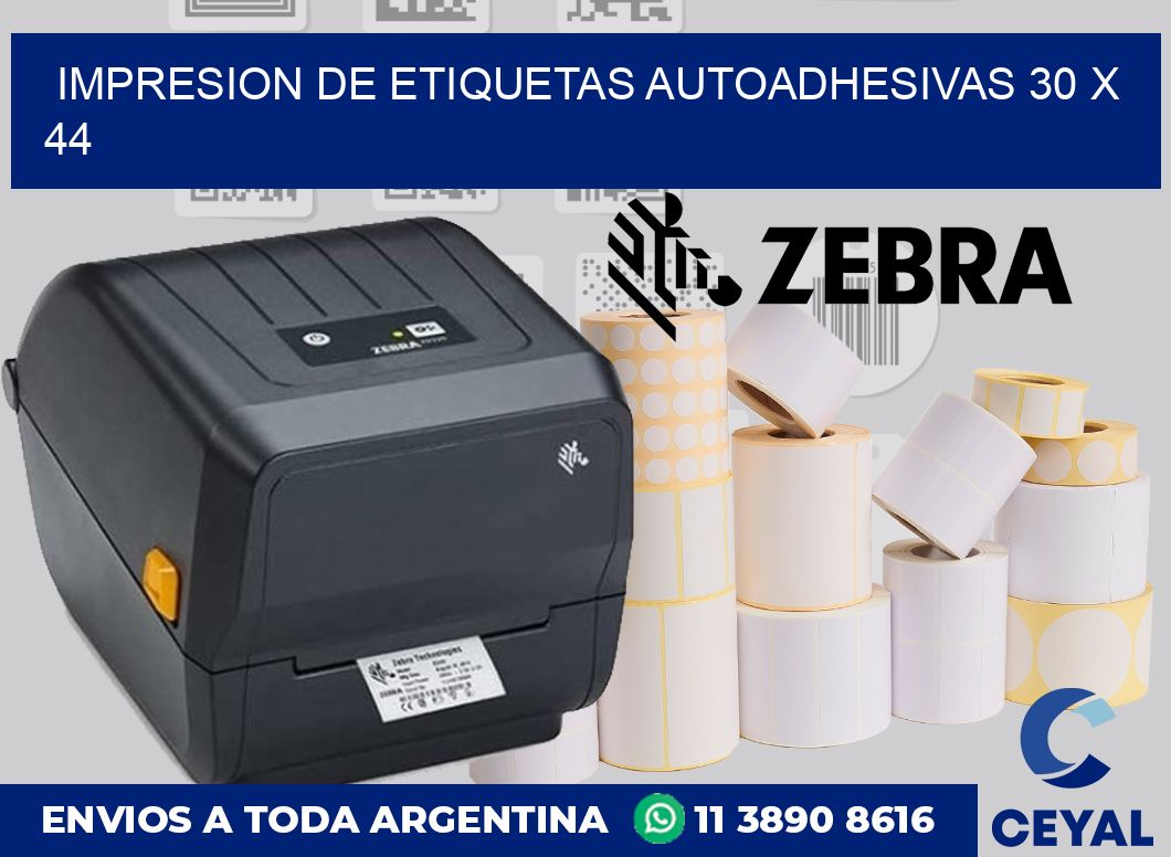 impresion de etiquetas autoadhesivas 30 x 44