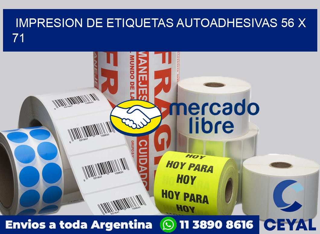 impresion de etiquetas autoadhesivas 56 x 71