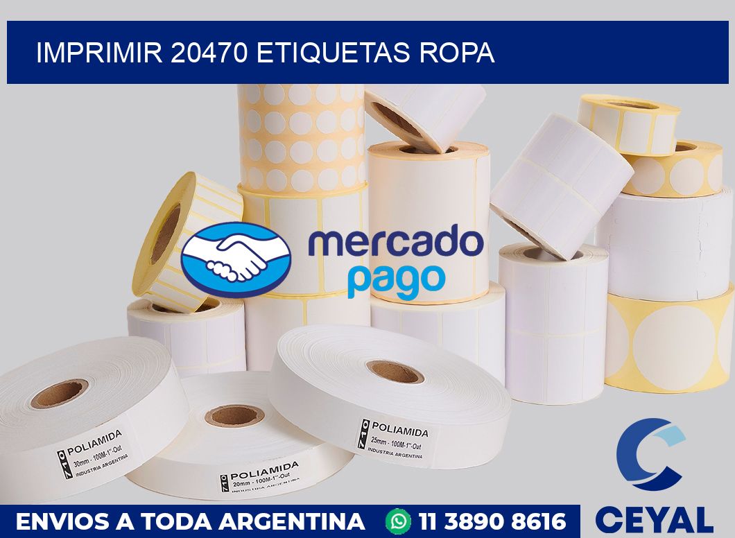 imprimir 20470 etiquetas ropa
