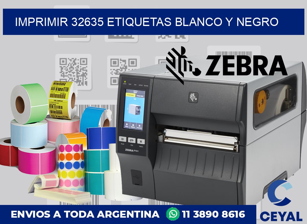 imprimir 32635 etiquetas blanco y negro
