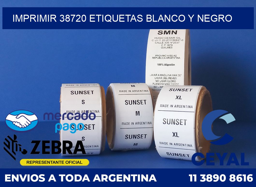 imprimir 38720 etiquetas blanco y negro