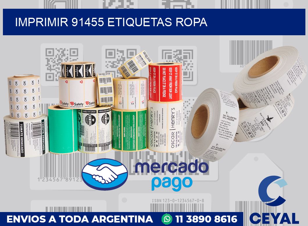 imprimir 91455 etiquetas ropa
