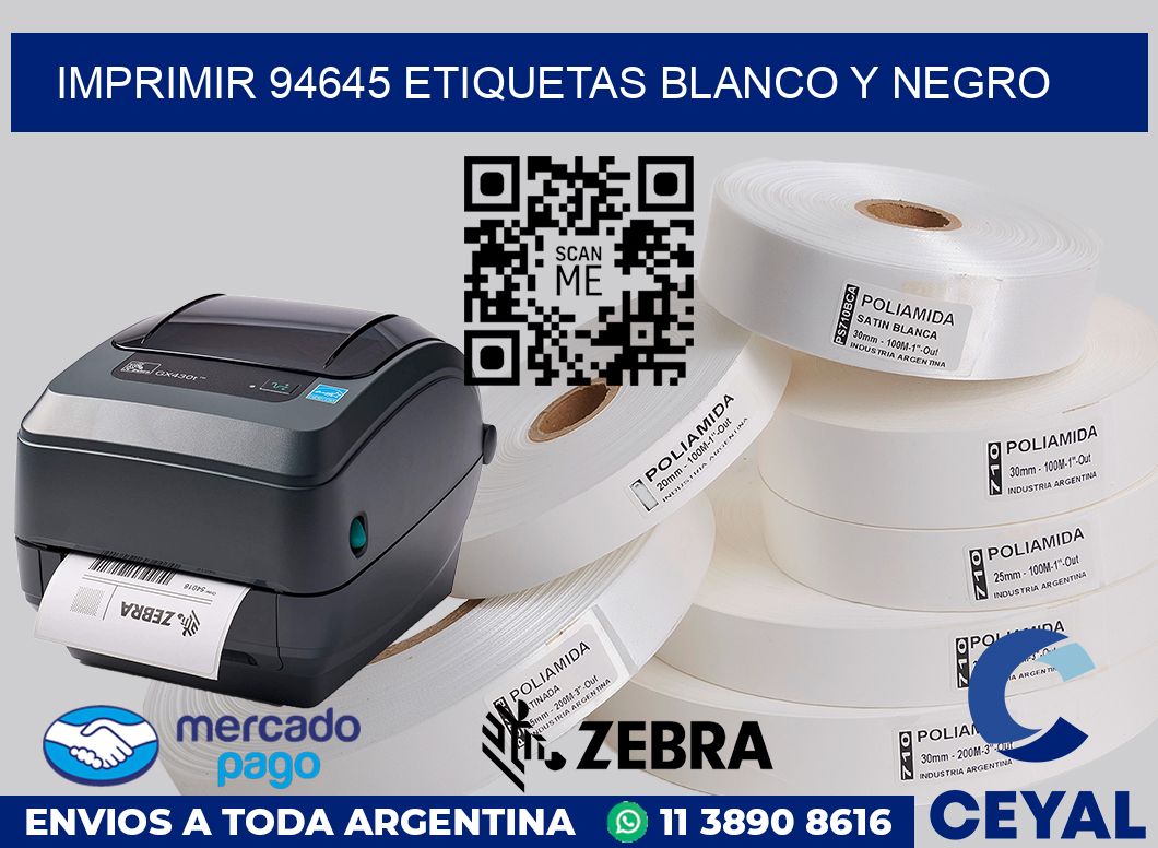 imprimir 94645 etiquetas blanco y negro