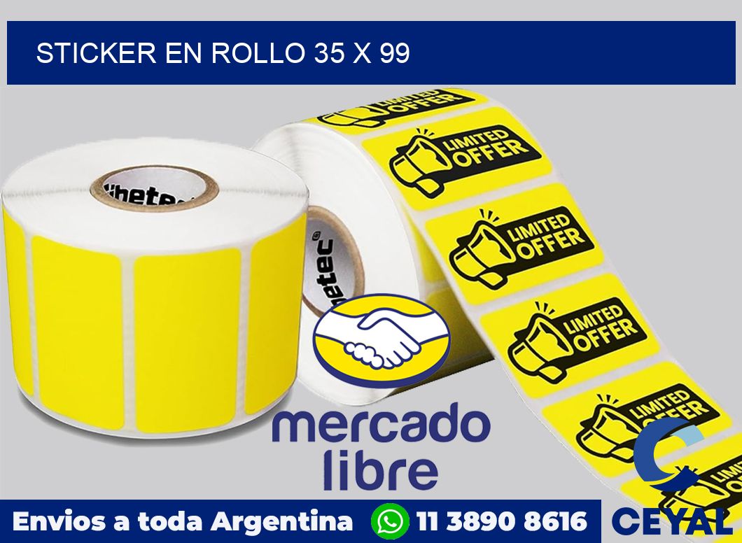 sticker en rollo 35 x 99