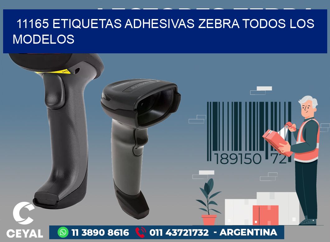 11165 ETIQUETAS ADHESIVAS ZEBRA TODOS LOS MODELOS