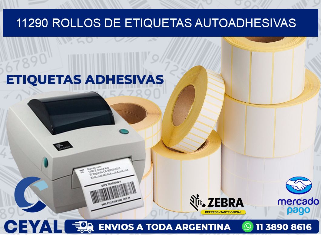 11290 ROLLOS DE ETIQUETAS AUTOADHESIVAS