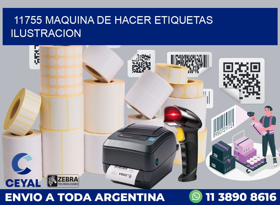 11755 MAQUINA DE HACER ETIQUETAS ILUSTRACION