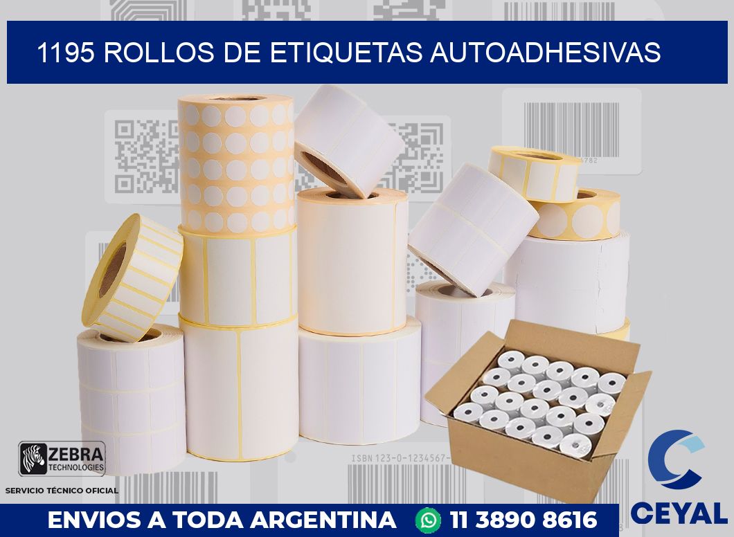 1195 ROLLOS DE ETIQUETAS AUTOADHESIVAS