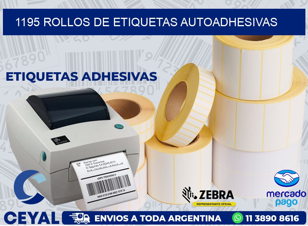 1195 ROLLOS DE ETIQUETAS AUTOADHESIVAS