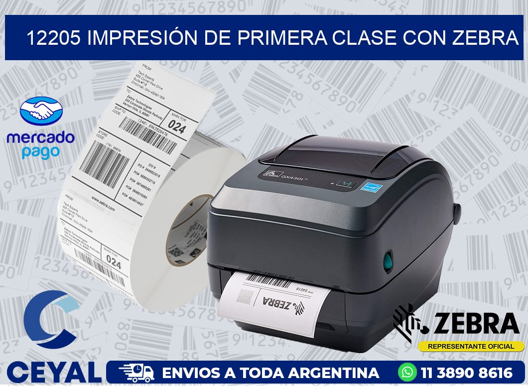 12205 IMPRESIÓN DE PRIMERA CLASE CON ZEBRA