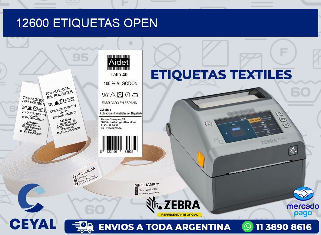 12600 ETIQUETAS OPEN