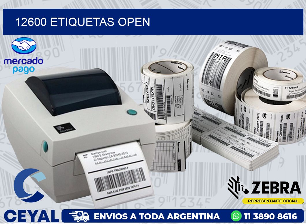 12600 ETIQUETAS OPEN