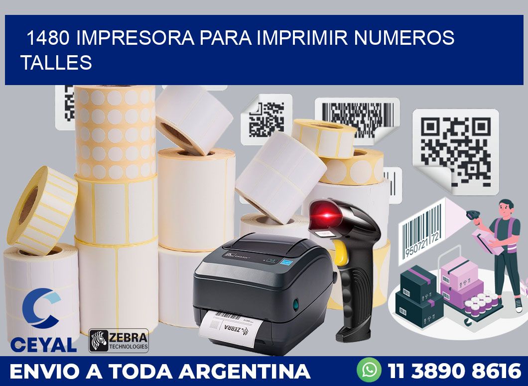 1480 IMPRESORA PARA IMPRIMIR NUMEROS TALLES
