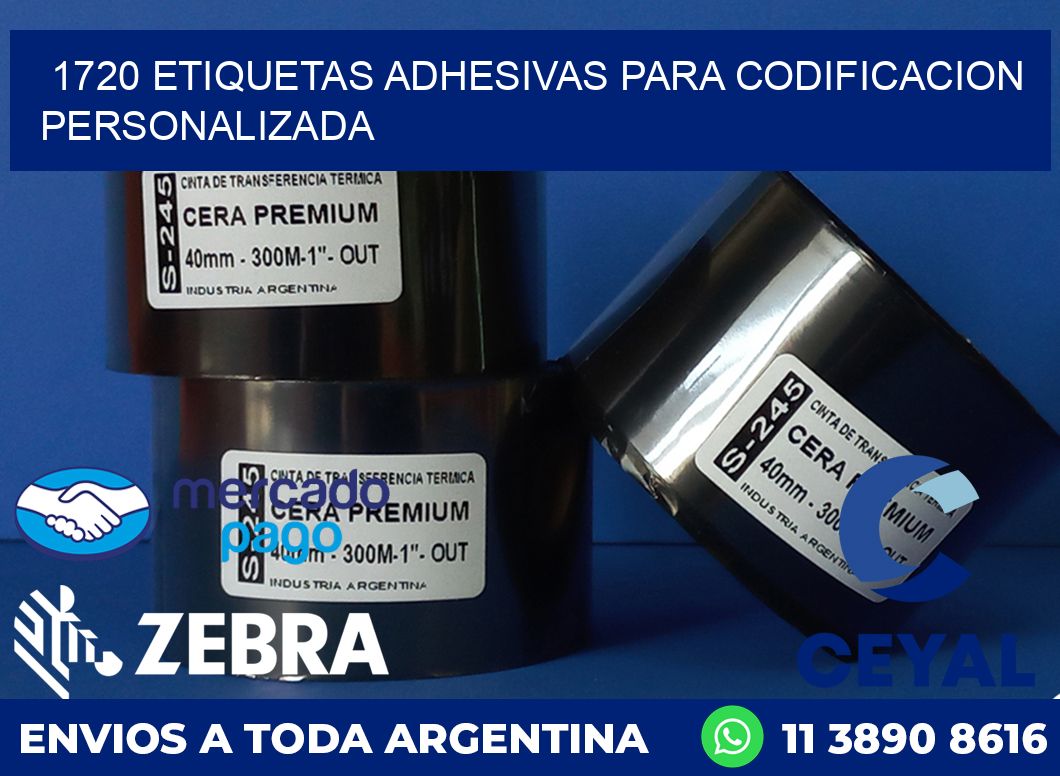1720 ETIQUETAS ADHESIVAS PARA CODIFICACION PERSONALIZADA