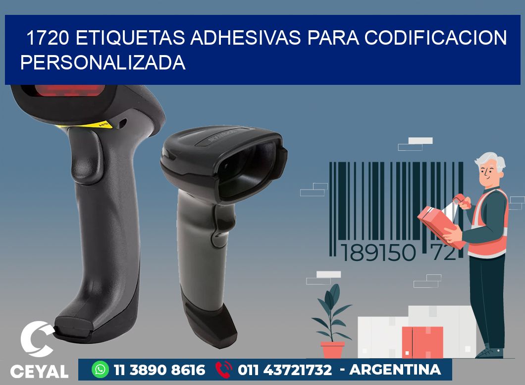 1720 ETIQUETAS ADHESIVAS PARA CODIFICACION PERSONALIZADA