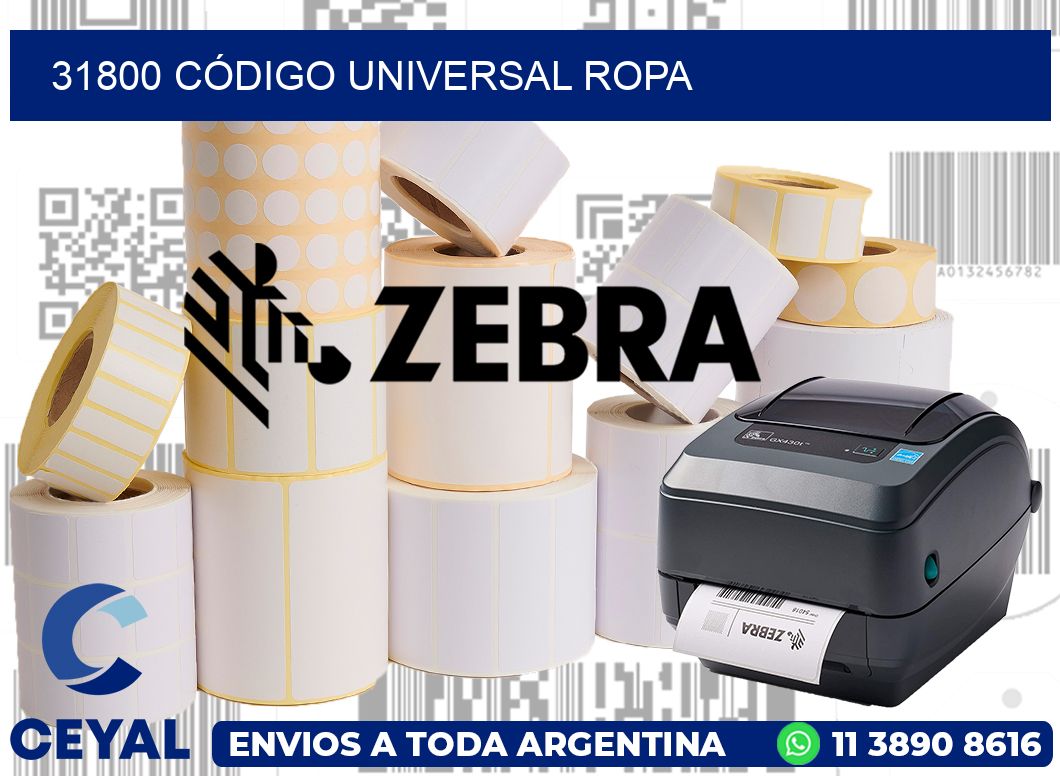 31800 CÓDIGO UNIVERSAL ROPA