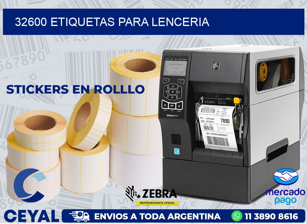 32600 ETIQUETAS PARA LENCERIA