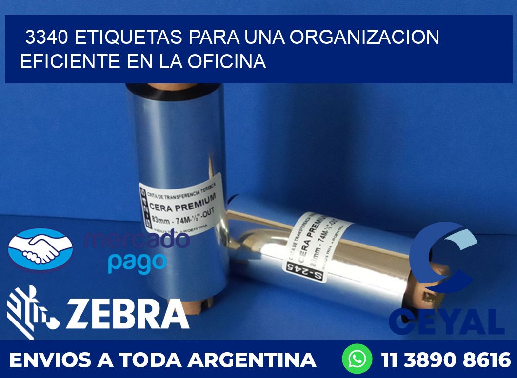 3340 ETIQUETAS PARA UNA ORGANIZACION EFICIENTE EN LA OFICINA