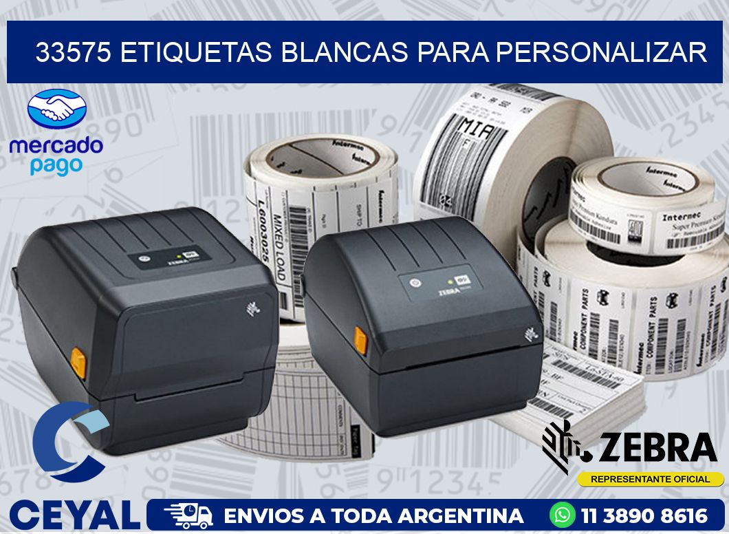 33575 ETIQUETAS BLANCAS PARA PERSONALIZAR