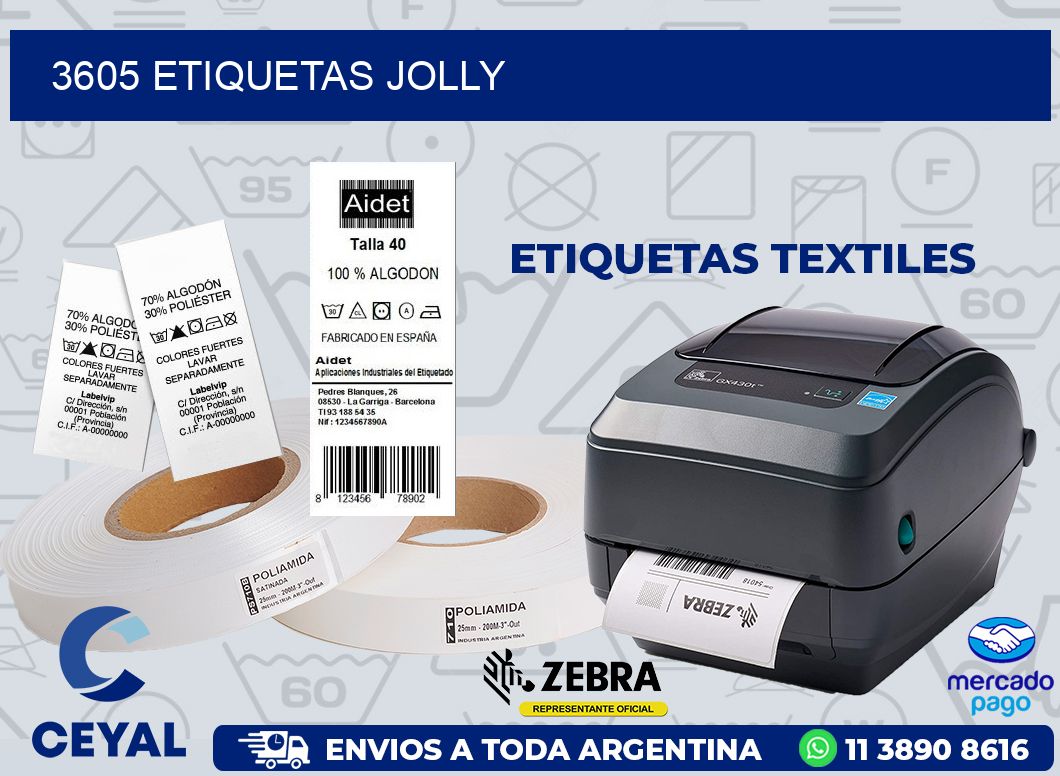 3605 ETIQUETAS JOLLY