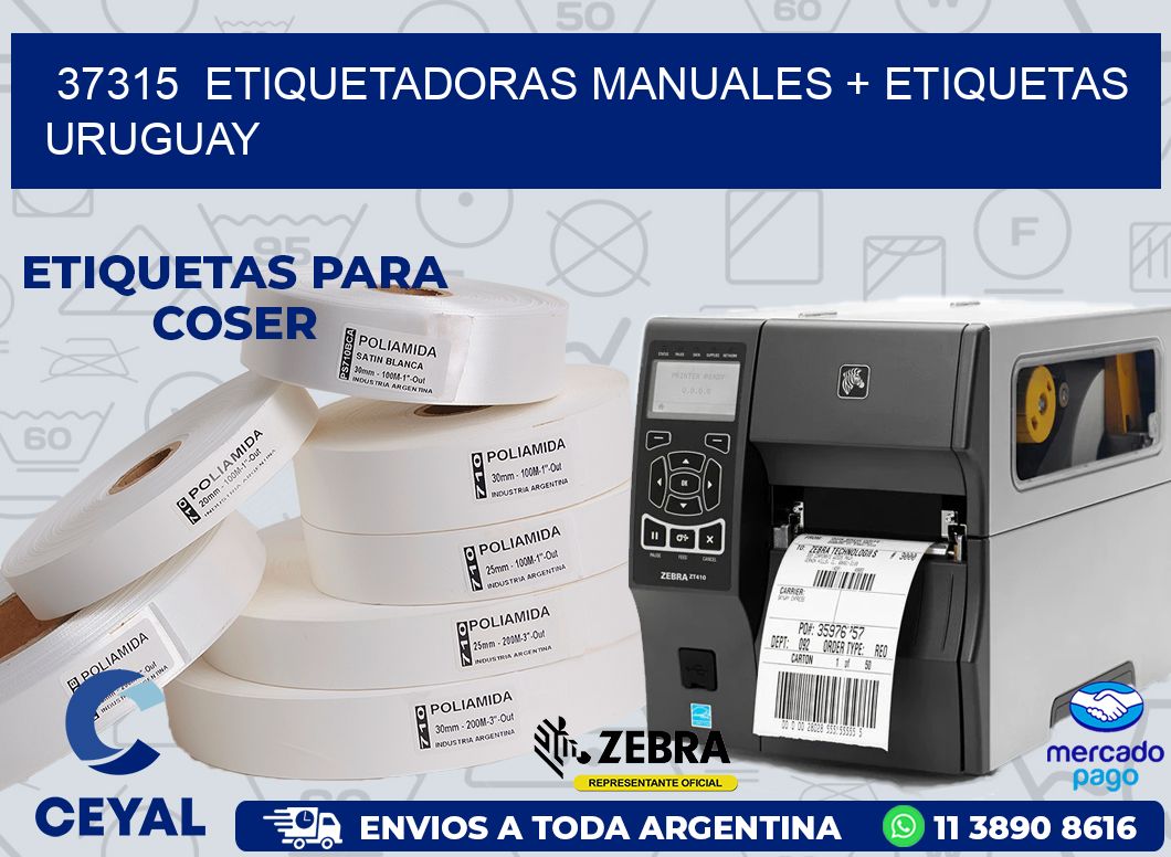 37315 ETIQUETADORAS MANUALES + ETIQUETAS URUGUAY
