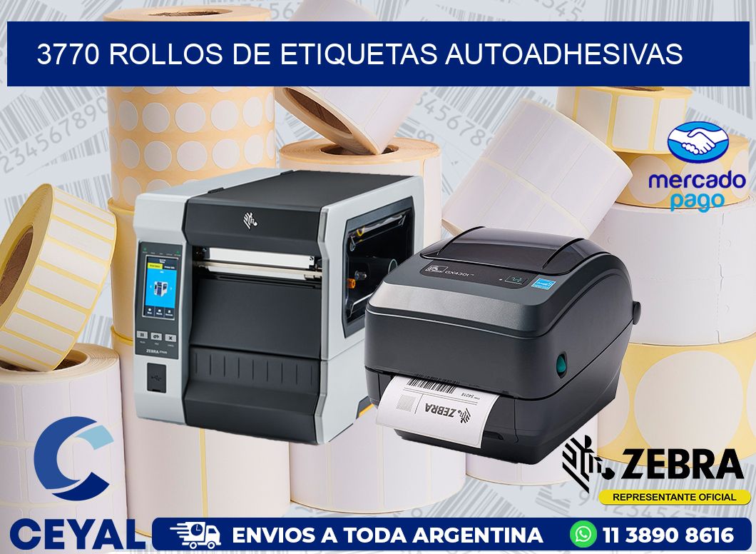 3770 ROLLOS DE ETIQUETAS AUTOADHESIVAS
