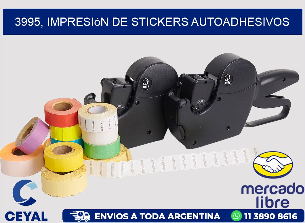 3995, impresión de stickers autoadhesivos