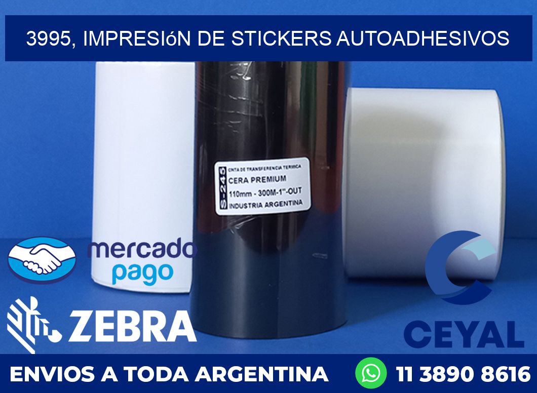 3995, impresión de stickers autoadhesivos