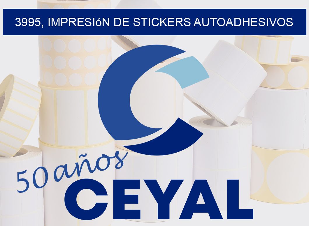 3995, impresión de stickers autoadhesivos