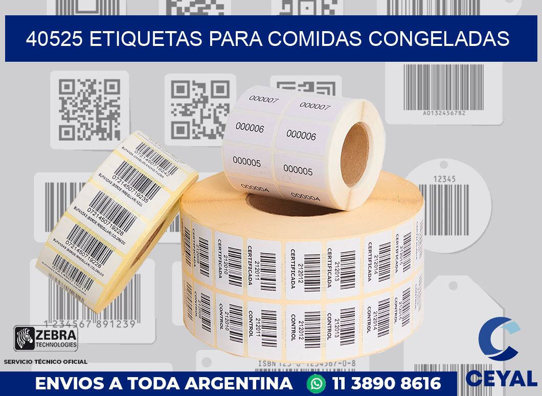40525 ETIQUETAS PARA COMIDAS CONGELADAS