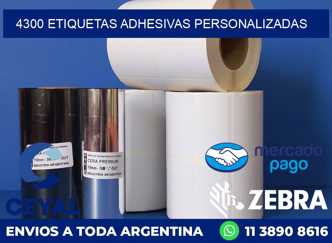 4300 ETIQUETAS ADHESIVAS PERSONALIZADAS
