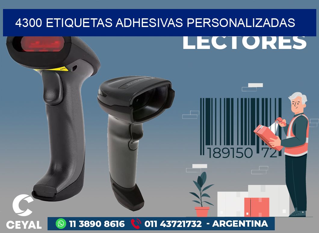 4300 ETIQUETAS ADHESIVAS PERSONALIZADAS