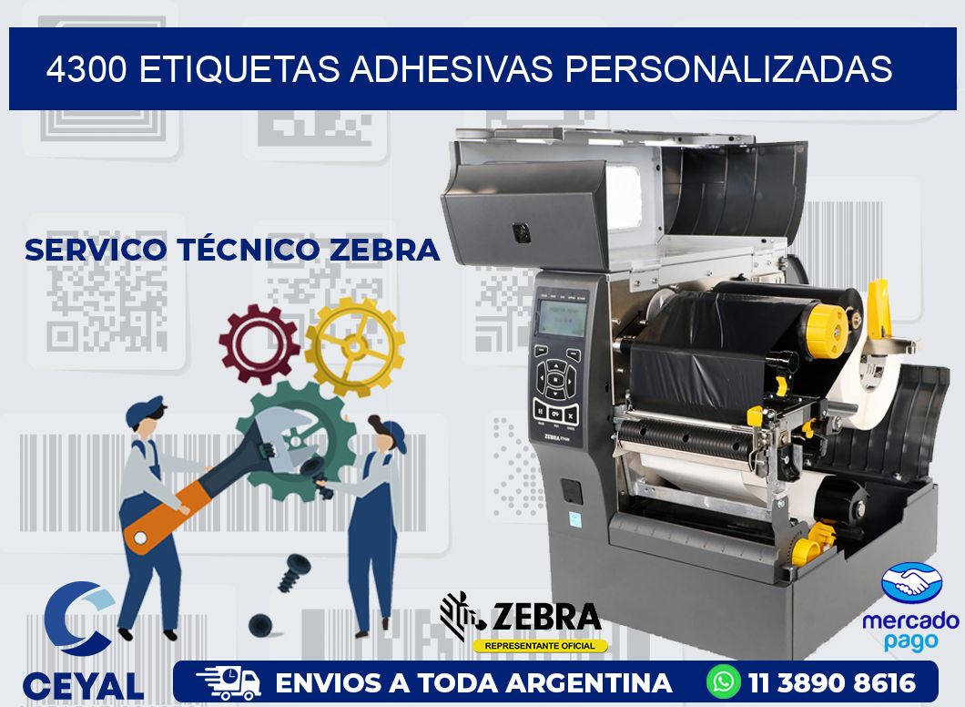 4300 ETIQUETAS ADHESIVAS PERSONALIZADAS