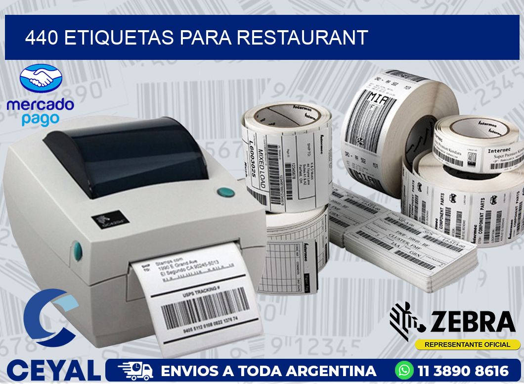 440 ETIQUETAS PARA RESTAURANT