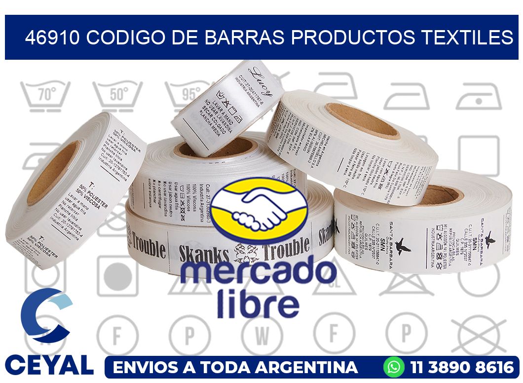46910 CODIGO DE BARRAS PRODUCTOS TEXTILES
