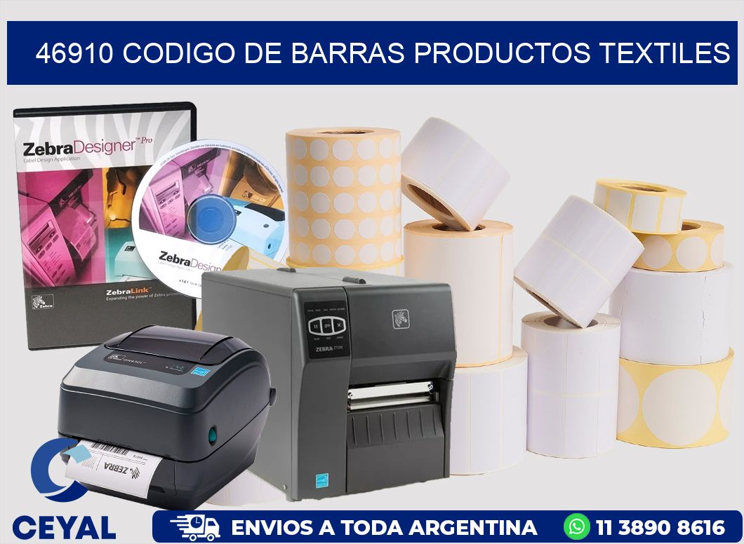 46910 CODIGO DE BARRAS PRODUCTOS TEXTILES