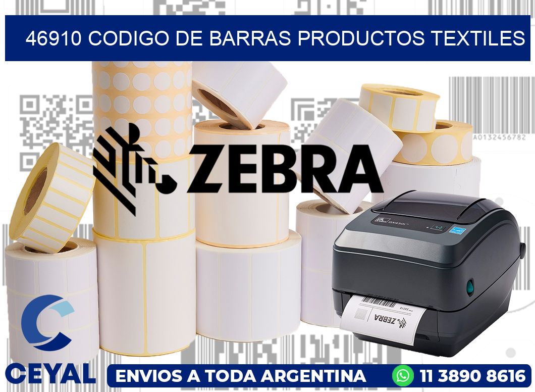 46910 CODIGO DE BARRAS PRODUCTOS TEXTILES