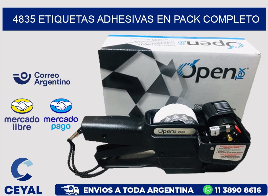 4835 ETIQUETAS ADHESIVAS EN PACK COMPLETO
