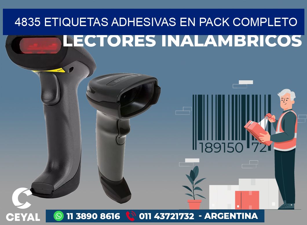4835 ETIQUETAS ADHESIVAS EN PACK COMPLETO