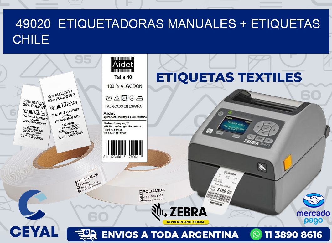 49020 ETIQUETADORAS MANUALES + ETIQUETAS CHILE