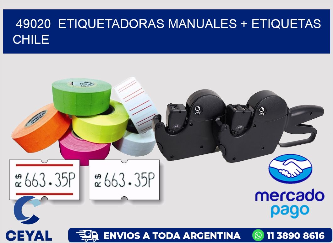 49020 ETIQUETADORAS MANUALES + ETIQUETAS CHILE