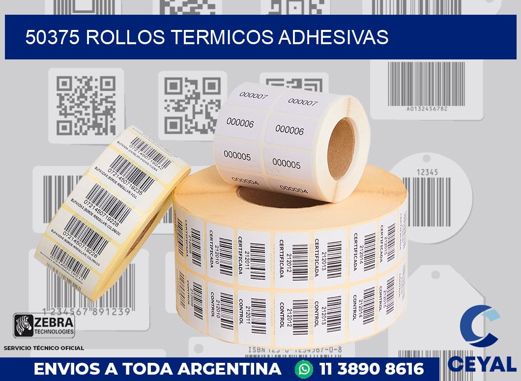 50375 ROLLOS TERMICOS ADHESIVAS