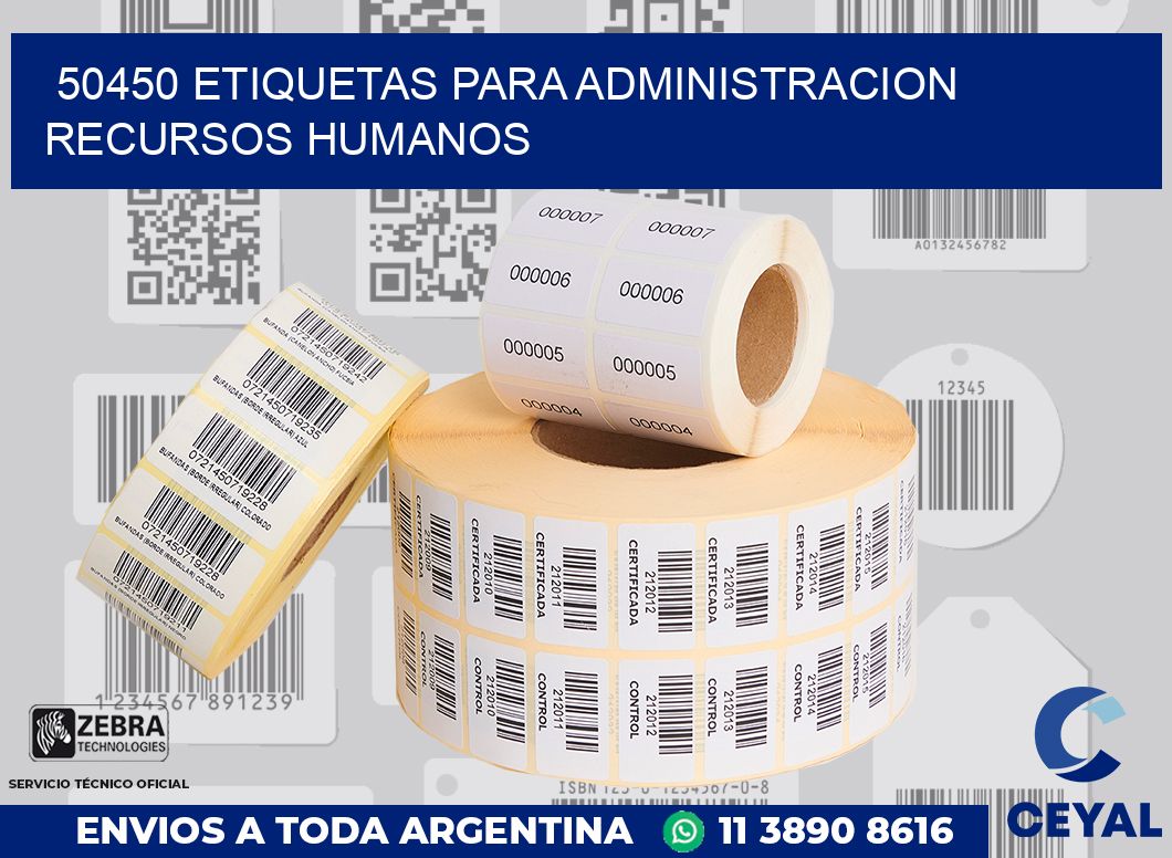 50450 ETIQUETAS PARA ADMINISTRACION RECURSOS HUMANOS