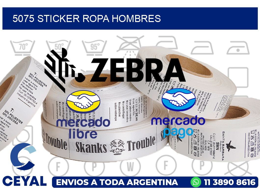 5075 STICKER ROPA HOMBRES