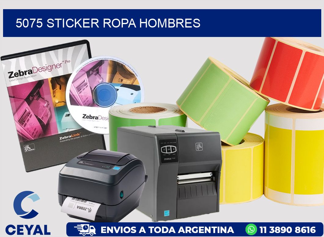 5075 STICKER ROPA HOMBRES