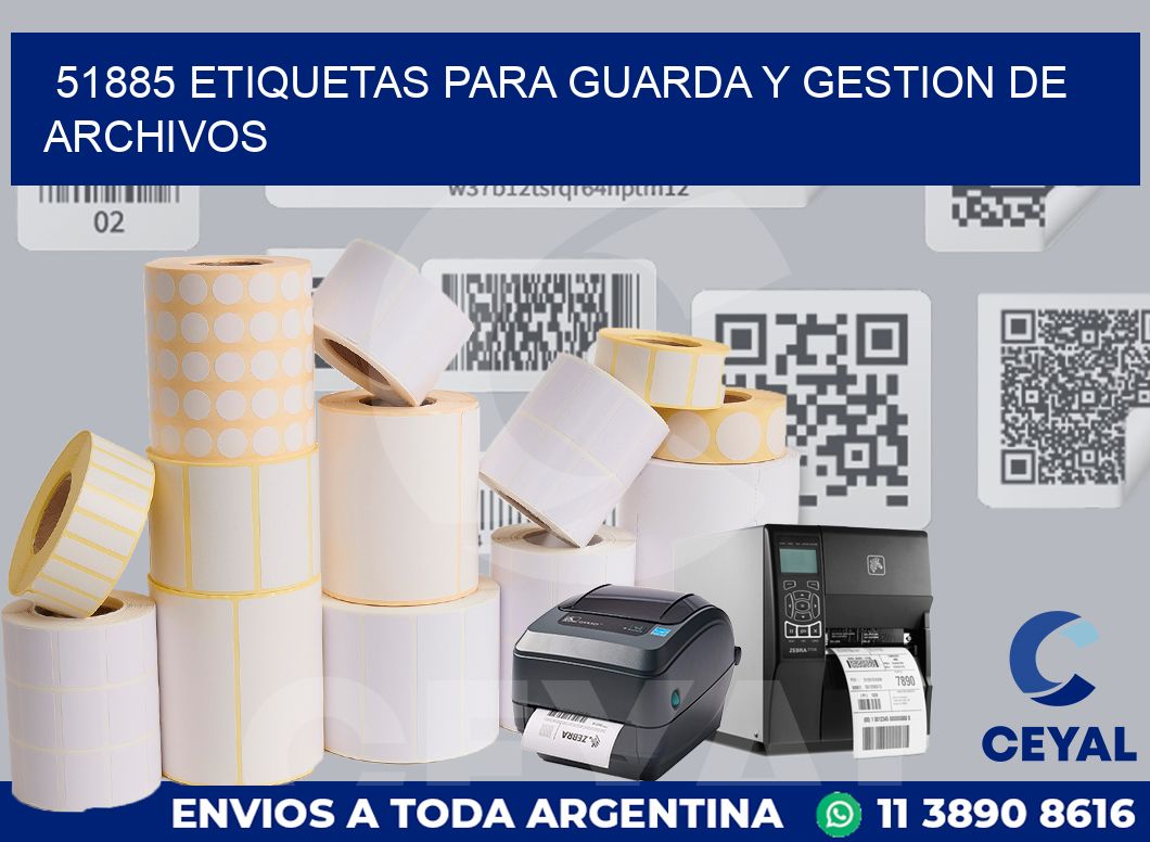 51885 ETIQUETAS PARA GUARDA Y GESTION DE ARCHIVOS